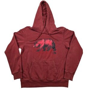 The North Face Red Bear Graphic Hoodie Pullover Mens Size Small Gorpcore